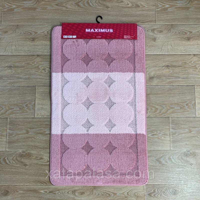 Комплект килимочків до ванної кімнати 60*100+60*50 рожевий Maximus 2580