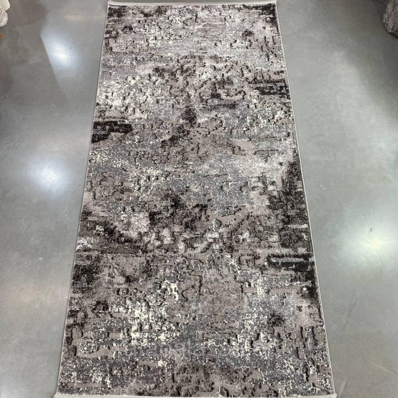 Килимова доріжка ширина 1,50м Levado 03889A L.Grey/D.Grey