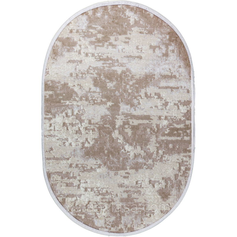 Килим 1,50*2,30 овал бежева абстракція Levado 03889A L.Beige/White
