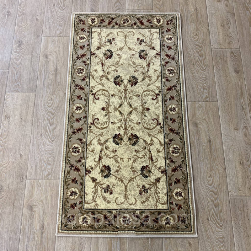 Килимок приліжковий 80х150 бежева класика Lotos 523/100