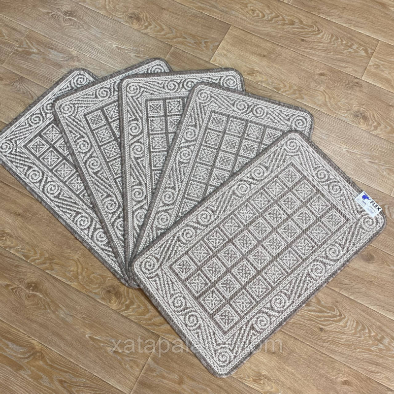 Килим без ворсу 0.50*0.80 FLEX 19634/111 (рогожка на гумовій основі)