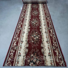 Килимова доріжка ширина 1,50м червона з квітами Lotos 535/210