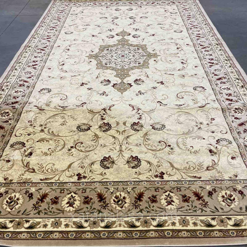 Килим 4х6 бежева класика Лотос 523/100