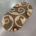 Приліжковий килим 80х150 овал з фігурною стрижкою Freese 0255A brown/brown Туреччина