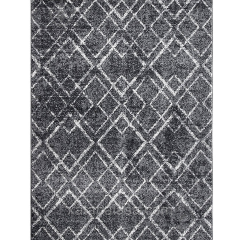 Приліжковий килим 0,80*1,50 сіра геометрія FAYNO 7101/609