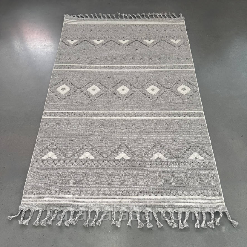 Килим Сканді Грей 1х2 у скандинавському стилі Stellart 0208B Grey