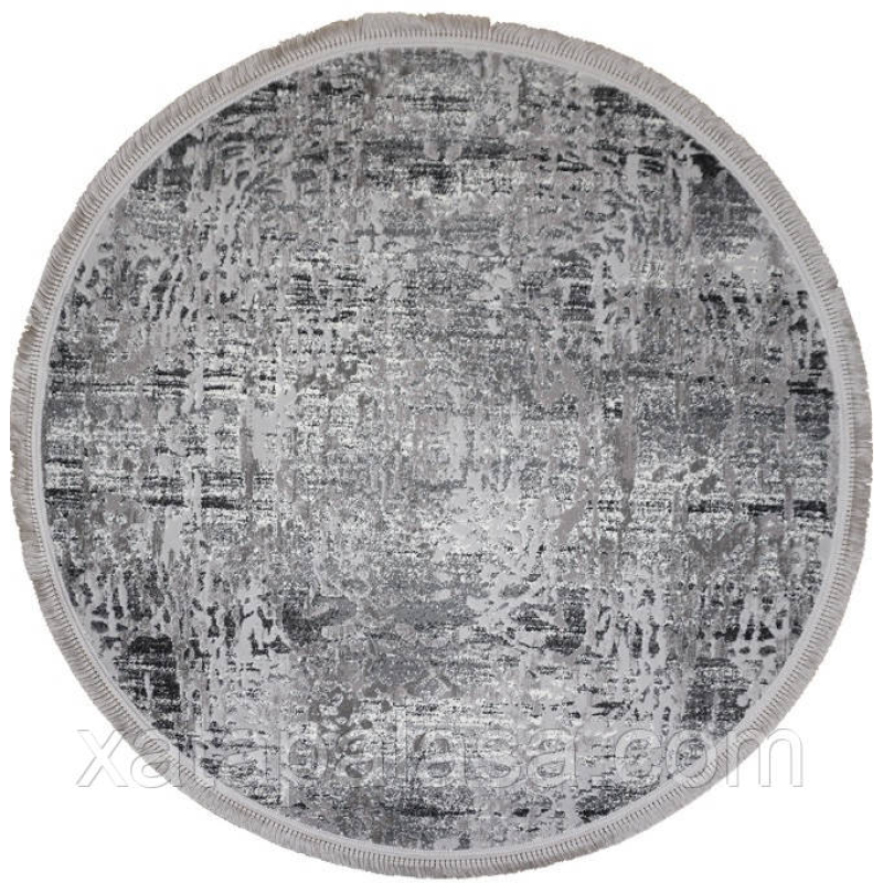 Круглий сірий килим діаметр 2,50м Levado 03605A L.Grey/White Круглий сірий килим діаметр 2,50м Levado 03605A L.Grey/White
