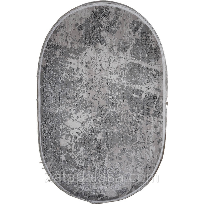 Килим сучасний овал 3*4 Levado 03913A L.Grey/D.Grey
