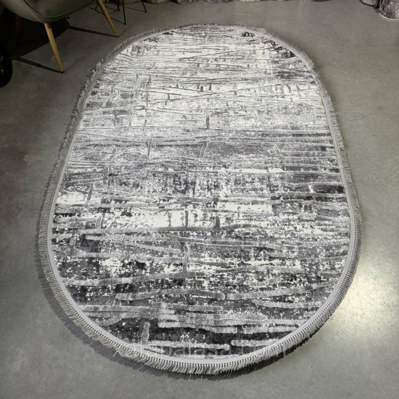 Килим 1.50*3 сіра сучасна абстракція Levado 08111A L.GREY/L.GREY