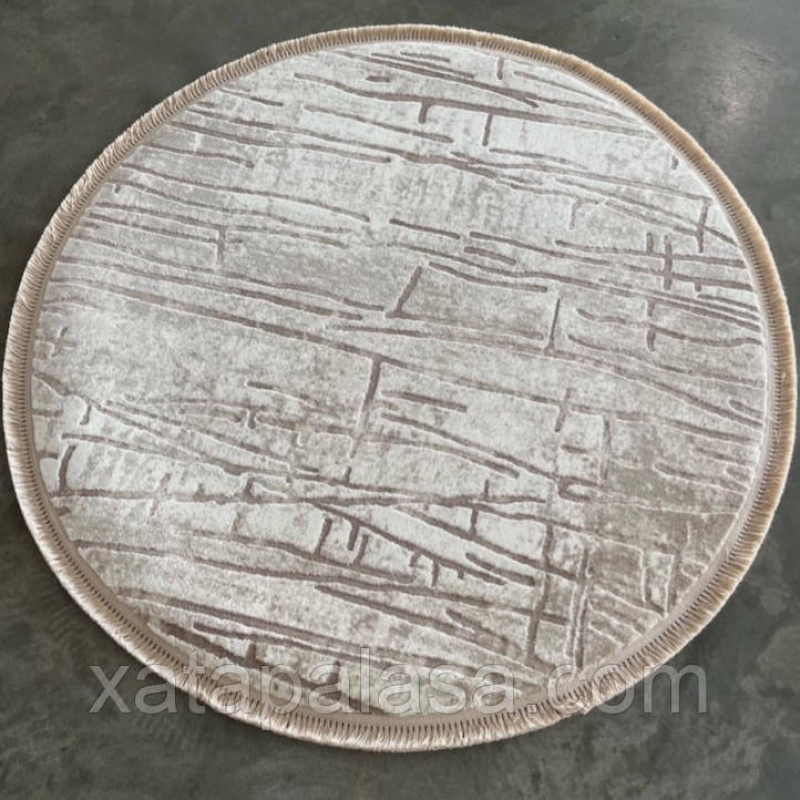 Килим круглий 3м сучасна абстракція Levado 08111A L.BEIGE/L.BEIGE