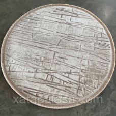 Килим круглий 2м сучасна абстракція Levado 08111A L.BEIGE/L.BEIGE