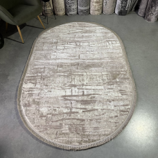 Килим бежевий овал 1.20*1.80 сучасна абстракція Levado 08111A L.BEIGE/L.BEIGE