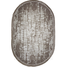 Бежевий овальний килим з абстракцією 2,50х3,50 Levado 09046A Beige