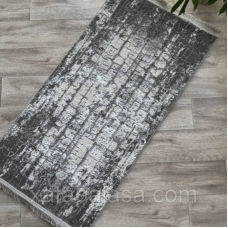 Сірий килим з абстракцією 1х2 Levado 09046A L.Grey/L.Grey