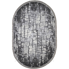 Сірий килим з абстракцією 2,50х3,50 овал Levado 09046A L.Grey/L.Grey