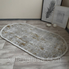 Сучасний овальний килим 0.60х1.10 Voyage 1658D Grey/Gold