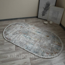 Сучасний килим 0.60х1.10 овал Voyage 1658D C.L.Grey/Terracotta
