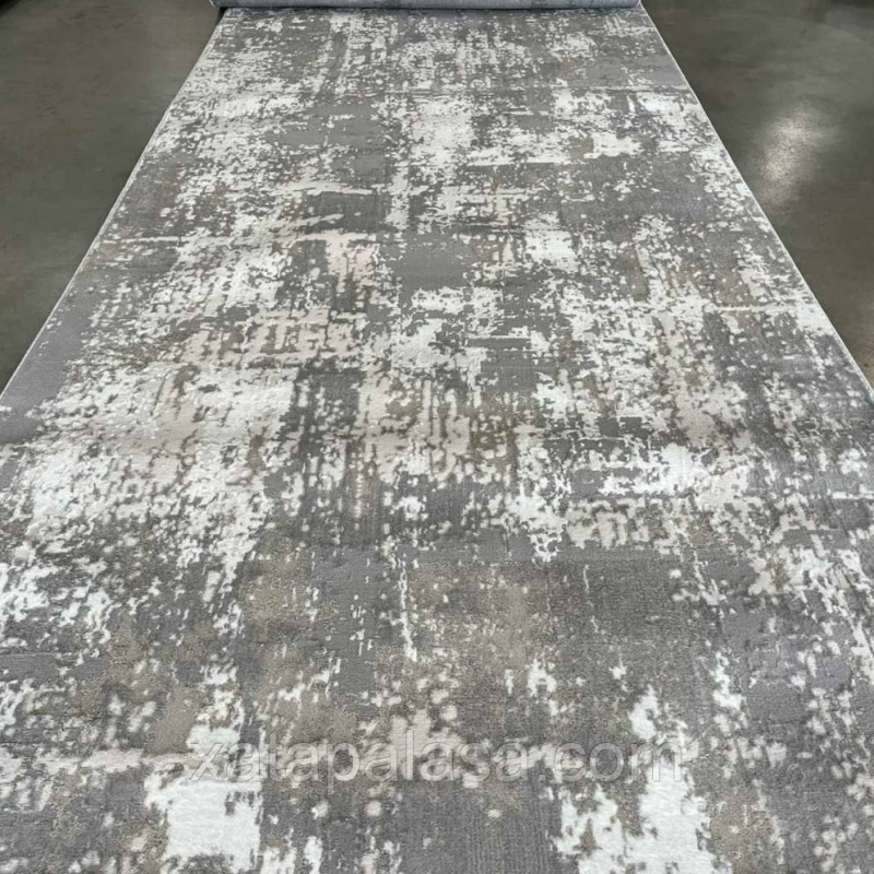 Килимова доріжка сіра ширина 1,50м Voyage 2401А Grey/L.Grey
