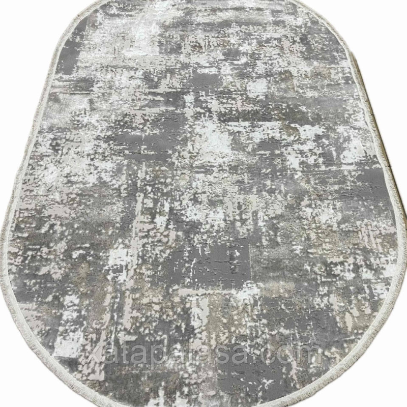 Сучасний овальний килим 1,50*2,30 Voyage 2401А Grey/L.Grey