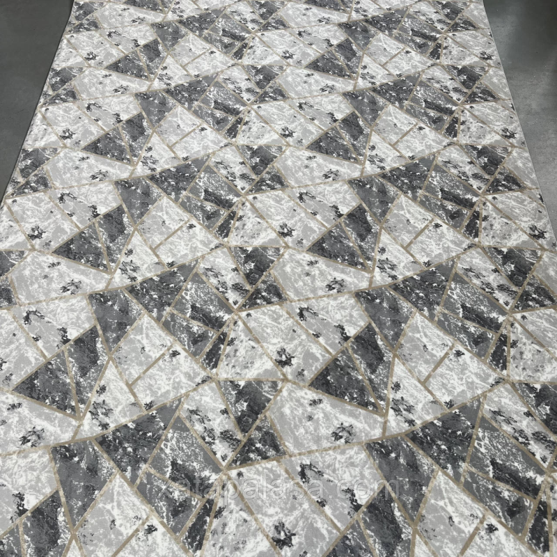 Доріжка PLATO HALI 6031 GREY/BEIGE ш. 1м 1,50м 2м 2,5м 3м на латексній основі