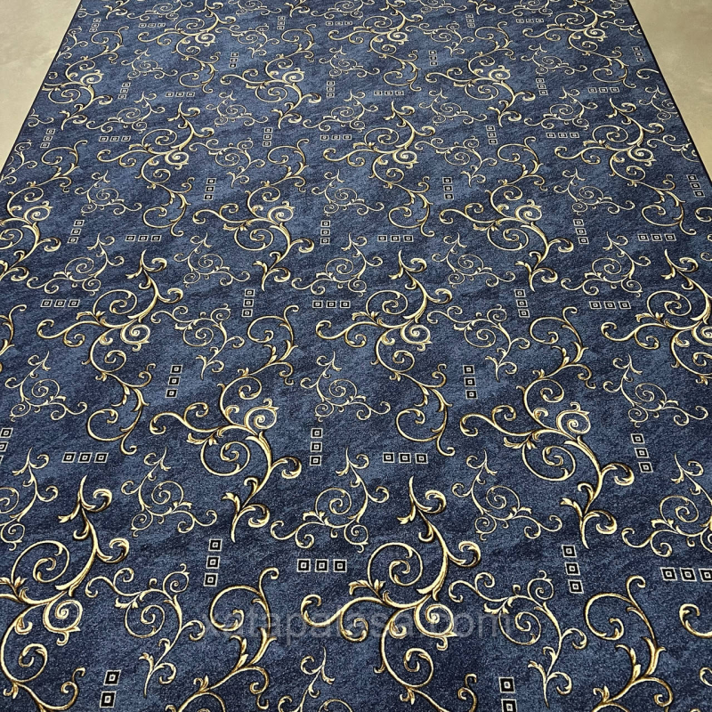 Килим 4х4 на повстяній основі Лоза синя