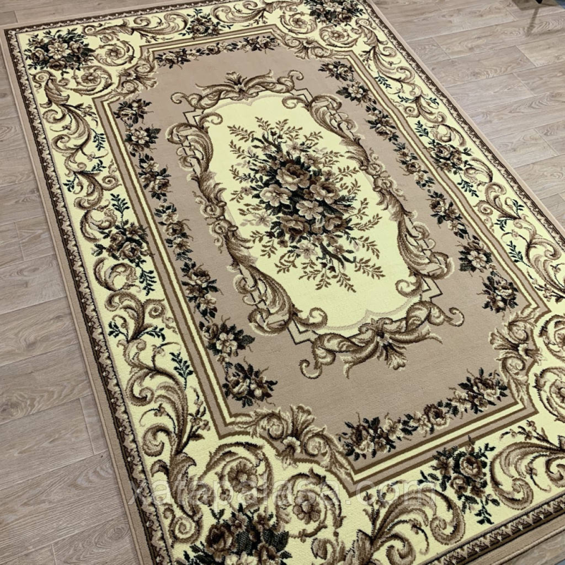 Килим 1,60*2,25 бежева класика Gold 235/123