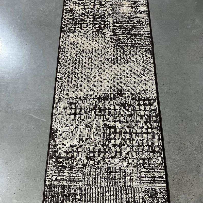 Килим 67х120 на латексній основі коричневий мармур Flex 19197/91