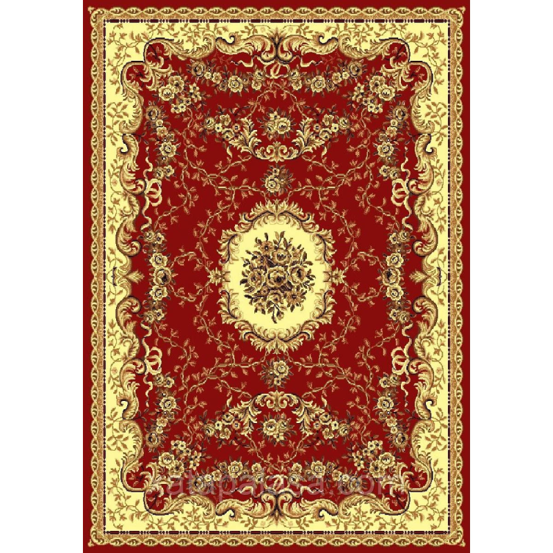 Килим червоний з квітами 1,80*2,50 Gold 358/22