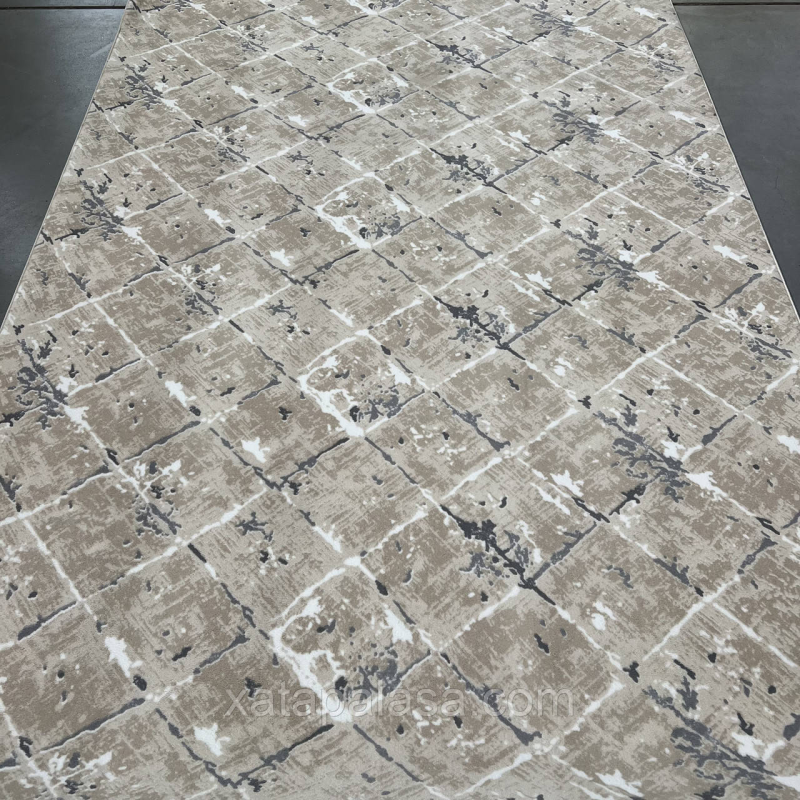 Килимова доріжка ширина 1м на прогумованій основі PLATO HALI 4003 BEIGE