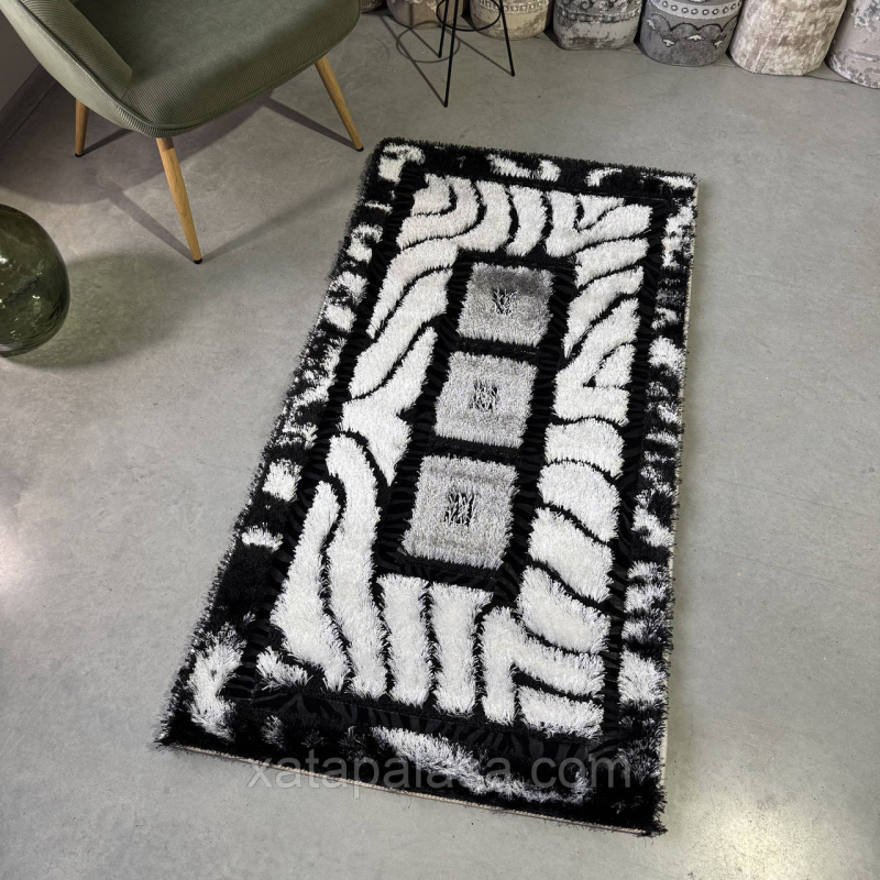 Килим з високим ворсом 0,80*1,50 Assos 06201A beyaz/beyaz Туреччина