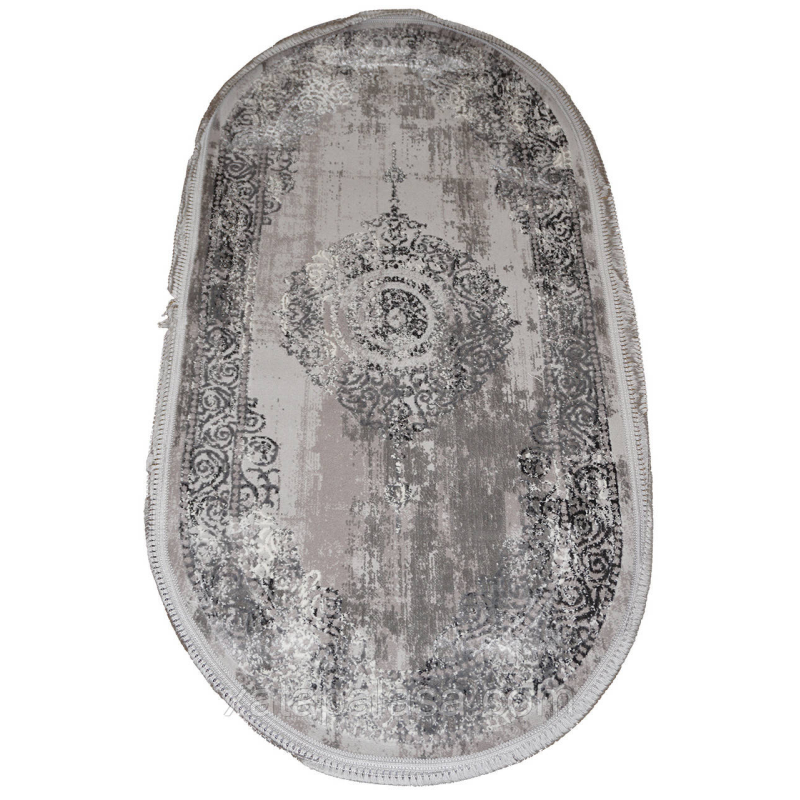 Килим 1,50*2,30 овал Levado 03710A L.Grey/White