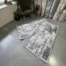 Килим в спальню приліжковий 80х150 Levado 03710A L.Grey/White