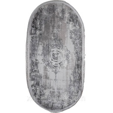 Килим приліжковий овал 60х110 Levado 03710A L.Grey/White