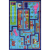Килим дитячий з дорогами 80х150 BABY 2068 BLUE\D.BLUE